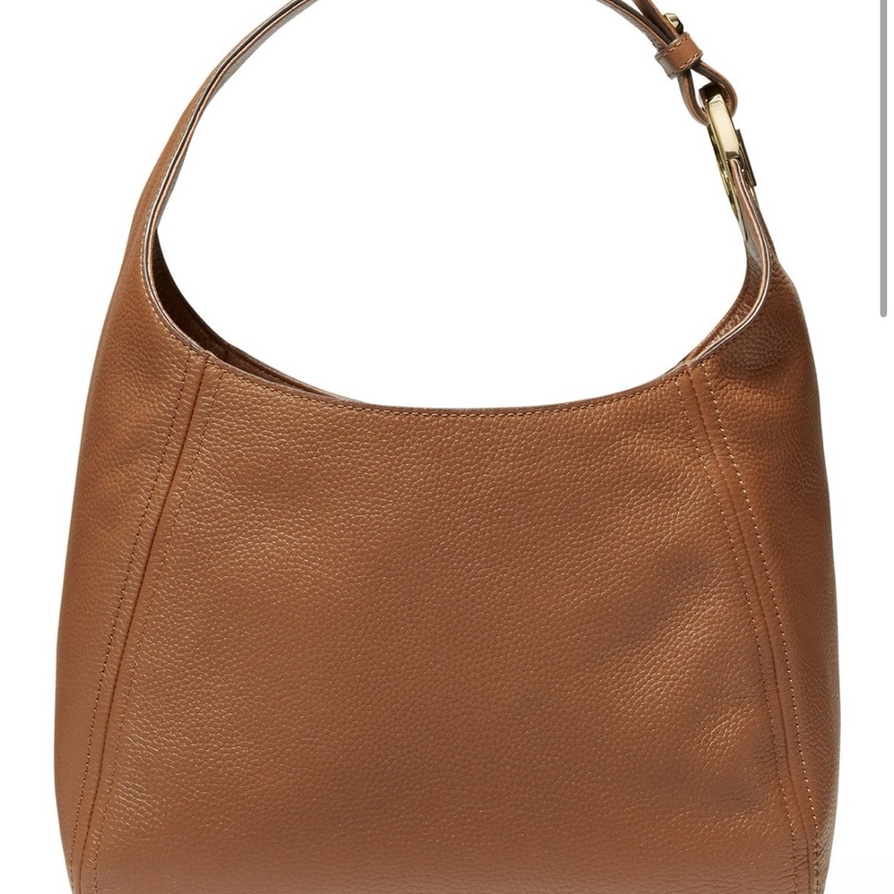 *NWOT* MICHAEL KORS FULTON BAG, PEBBLED LEATHER IN ACORN, GOLD HARDWARE